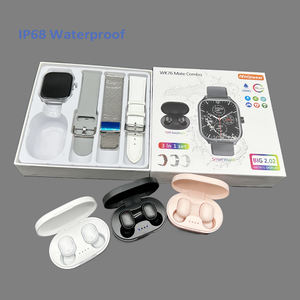 2024 Nieuwkomer Wk76 Mate Combo Smart Watch Elektronisch Horloge 3-In-1 Horlogeband Leer/Siliconen/Metalen Polshorloge Met Oordopjes - Product Image 5