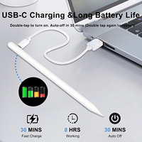 VONN Stylet métallique à rejet de paume pour tablette iPad 2018 + Stylet tactile capacitif rechargeable