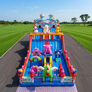 Tobogán Acuático Inflable Comercial para Exteriores con Obstáculos, Tobogán Inflable, Diversión Acuática, Material de PVC, Tamaño Personalizado - Product Image 1