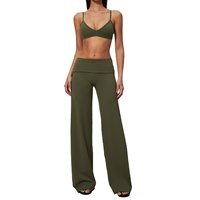 Ensemble de sport 2 pièces en Spandex/Nylon 2026, anti-transpiration, avec bretelles spaghetti et dos anti-plis, idéal pour le yoga