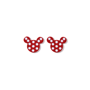 Pendientes de Mickey Mouse con Diseño de Puntos Rojos, Acero Inoxidable 316L, Baño de Oro PVD, Joyería de Moda - Product Image 2