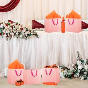 Bolsas de compras de papel de regalo de embalaje de Boutique de ropa mate con asa de cinta de lujo personalizada con impresión de logotipo - Product Image 4