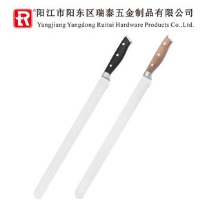 <span class=keywords><strong>Profesional</strong></span> 16 pulgadas pan Accacia mango de madera Acero inoxidable pan rebanador <span class=keywords><strong>cuchillo</strong></span> jamón rebanador - Product Image 2