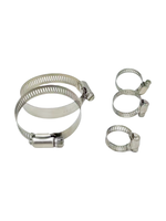 Collier de serrage en acier inoxydable poli de style américain 201SS, collier de serrage pour tuyau en pouces HJAC SS-HG pour usage automobile et industriel