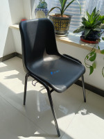 Silla de Conferencia Apilable de Plástico PP con Conector, Silla de Capacitación con Gancho para Conectar en Fila, Silla de Auditorio