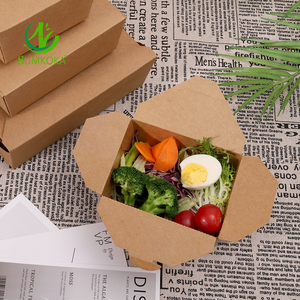 Dùng một lần tái chế thực phẩm cấp container bao bì giấy màu nâu thức ăn nhanh lấy đi Takeaway giấy kraft thực phẩm Hộp Ăn Trưa - Product Image 4