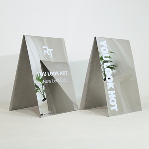 Custom Portable A-Frame <b>Double</b> <b>Sided</b> Slide-in Sidewalk Signboard Durable Outdoor Street Advertising Poster Board - Product Image 1