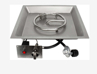 Kit de brûleur de foyer au gaz propane rond 19 "chauffant pour l'extérieur