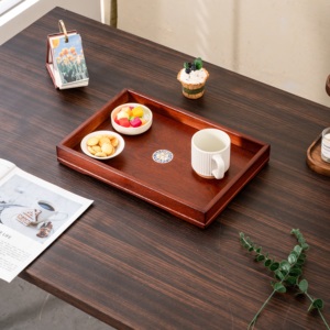Plateau Organisateur de Table Multifonctionnel Stéréo Superposé en Bois Massif Honvidora Kambas, Écologique, Durable, avec Patch Métallique Émaillé de Luxe - Product Image 5