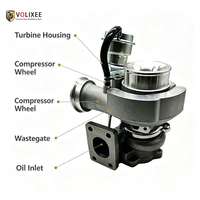 49377-01760 6271-81-8500 Turbocompresseur pour excavatrice Komatsu PC60-7 PC60-8, pièce de rechange de reconditionnement