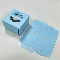 Boîte en carton d'art recyclable avec impression couleur UV, logo personnalisé imprimé, estampage à chaud doré, poignée pour pâtisserie, gâteau, boulangerie