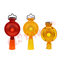 Meilleur prix, cône de signalisation routière à LED clignotante, alimenté par énergie solaire, rechargeable, en matériau PC ABS, ambre rouge, pour routes urbaines