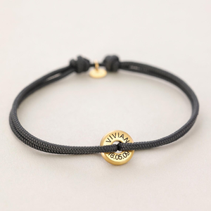 <span class=keywords><strong>Bracelet</strong></span> en corde de voile avec <span class=keywords><strong>gravure</strong></span> personnalisée, breloque en acier inoxydable en forme de donut, cordon unisexe, <span class=keywords><strong>bracelet</strong></span> de surf pour hommes et femmes - Product Image 1