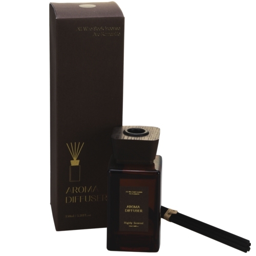 Luxury Eco-Friendly Square Glass Bottle Essential Oil Reed Diffuser