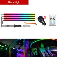 Kit de Luces Ambientales Symphony para Interiores de Auto, Tira de Luces LED con Control Remoto por Aplicación de Música, LED RGB de Colores