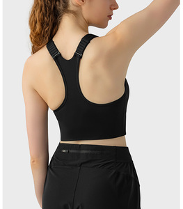 Soutiens-gorge grande taille pour femmes couverture complète avec fermeture éclair soutien-gorge grande taille <span class=keywords><strong>compression</strong></span> à séchage rapide rembourré soutien-gorge <span class=keywords><strong>de</strong></span> sport Sexy Gym - Product Image 5