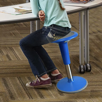 Tabouret à bascule pneumatique réglable en hauteur en plastique moderne pour enfants - Conception ergonomique écologique pour salle de classe, gymnase, parc, maison