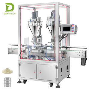 Dosificador automático de polvo de doble cabezal con cinta transportadora y cubierta protectora para chile, proteínas, especias, leche, café, harina y almidón - Product Image 1