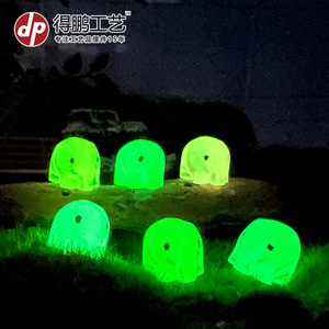 Ornement d'éléphant miniature en résine, qui brille dans le noir, décoration de bureau et de jardin, forme d'animal colorée, pour usage intérieur et extérieur - Product Image 3