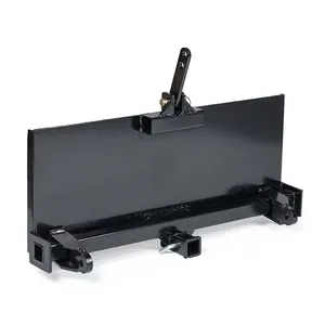 JH-Mech 3 Point Trailer Hitch Attachment Adapter Universal Skid Steers Black Powder Coated Carbon Steel Furrow Plow