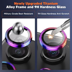 소매 패키지 금속 프레임 휴대 전화 카메라 렌즈 강화 유리 화면 보호기 삼성 S25 울트라 용 카메라 렌즈 - Product Image 4