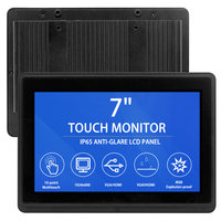 Monitor Industri LCD Full HD Kapasitif Sentuh 7 10.1 13.3 15.6 21.5 Inch IP65 DVI Layar Sentuh Tersedia untuk Penggunaan Bisnis
