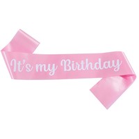 Sangle de décoration pour fête d'anniversaire, ruban coloré estampé à chaud pour fête d'anniversaire