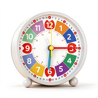 Réveil silencieux pour l'éducation précoce des enfants, réveil numérique moderne avec fonction snooze, horloge de bureau en métal, horloge de table pour enfant