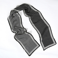 Écharpe longue double couche en soie de mûrier 100% imprimée, motif animalier écossais, haut de gamme, pour hommes d'affaires, fine et résistante aux taches, idéale pour l'été