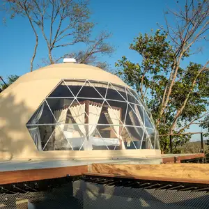 في الهواء الطلق PVC الجاهزة Glamping قبة خيمة منزل فندق الفاخرة الجيوديسية قبة خيمة