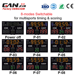 Marcador de Cornhole y <span class=keywords><strong>Baloncesto</strong></span> para Exteriores Portátil de Sobremesa Digital Electrónico LED con Control Remoto Inalámbrico y Reloj de Posesión de 24 Segundos - Product Image 2