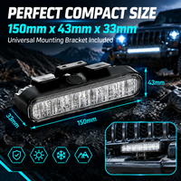 Mini phare LED rectangulaire étanche, lampe de travail auxiliaire 12V pour tout-terrain 4x4, camion, pick-up