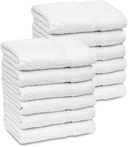 Serviettes en coton blanc classiques de luxe pour la maison et l'hôtel - Product Image 1