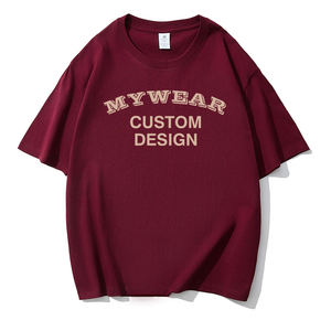 Camisetas de Algodón Grueso para Hombre, 260 Gramos, Camisetas de Algodón con Impresión de Logotipo Personalizado, Diseño Impreso, Camisetas para Hombre al por Mayor - Product Image 1