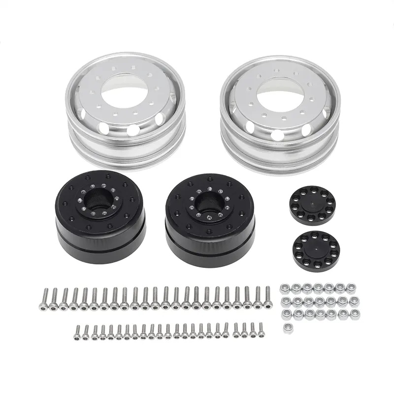 RC Car Parts Tractor Truck Metal Front Rear Wheel Rim Hubs for 1/14 Tamiya