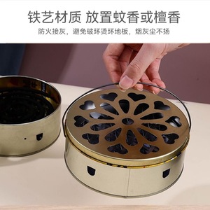Heart-Shaped Mosquito Coil Tray With Lid Outdoor Mosquito Burner Fireproof Ash <b>Holder</b> Eco-Friendly Insect <b>Control</b> - Product Image 4