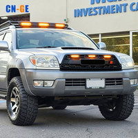 Accessoires Grille de pare-chocs avant ABS pour Toyota 4Runner 2002-2005 Style GR Grille avant noire avec feux LED