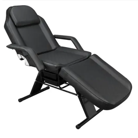 Micro lit de massage corporel cosmétique pliable en métal Lit de tatouage basique Table de massage spéciale spa pour salon de beauté Chaise de lit de beauté