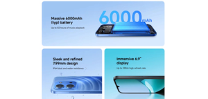 Smartphone Edición 15C, 8/256 GB, Pantalla OLED de 6.9 Pulgadas, 120 Hz, 6000 mAh, LTE, Español, Doble SIM, Android 15, MTK Dimensity - Product Image 6