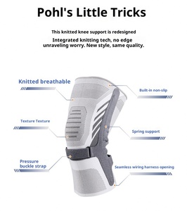 Genouillères de compression sportives en gros pour hommes et femmes, soutien élastique pressurisé pour la gym, le fitness, le volleyball, genouillère orthopédique - Product Image 4