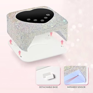 Lampe à ongles UV LED sans fil 72W rechargeable, séchoir tactile à polymérisation rapide, portable pour usage domestique, double lumière - Product Image 6