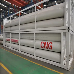 Container Tank Storage CNG Natural Gas Storage Tank CNG Tube Skid Fuel Tanker Trailer