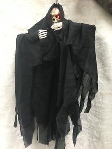 Decoración de Halloween 6 'Colgante de tamaño real Iluminado Goblin Calabaza Hombre Voz espeluznante Decoración de utilería de Halloween con cara brillante - Product Image 5