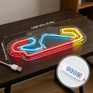 ป้ายไฟนีออน LED <span class=keywords><strong>ส</strong></span>นาม<span class=keywords><strong>แข่ง</strong></span>รถ<span class=keywords><strong>บา</strong></span>ร์เซโลนา ใช้พลังงานจาก USB <span class=keywords><strong>ส</strong></span>ำหรับตกแต่งผนังห้องแมนเคฟ - Product Image 2