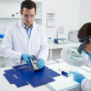 Professional Custom <b>10</b>-Vial Folding Packaging Box with Scientific Molecular Branding & Internal Tray for Peptide Vials - Product Image 5