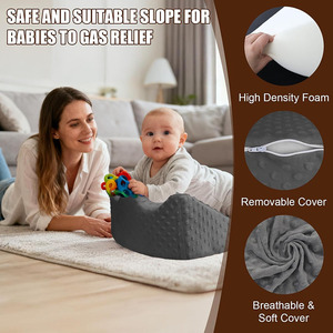 Almohada Ergonómica <span class=keywords><strong>para</strong></span> Bebés con Diseño 8567, Funda Extraíble y Lavable, Espuma Viscoelástica, <span class=keywords><strong>para</strong></span> Posición Boca Abajo, Regalo <span class=keywords><strong>para</strong></span> Recién Nacidos, Soporte Corporal - Product Image 3