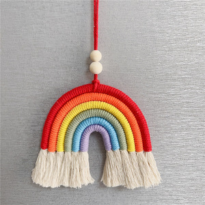 Mini <span class=keywords><strong>arc</strong></span>-<span class=keywords><strong>en</strong></span>-<span class=keywords><strong>ciel</strong></span> suspendu pour voiture, <span class=keywords><strong>macramé</strong></span> fait main, petits arcs-<span class=keywords><strong>en</strong></span>-<span class=keywords><strong>ciel</strong></span> pour la décoration du rétroviseur - Product Image 5