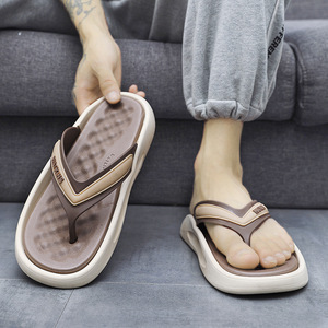 Sandali da spiaggia estivi da uomo spessi antiscivolo Sole <span class=keywords><strong>casa</strong></span> Chappals Trendy comodo all'ingrosso <span class=keywords><strong>ciabatte</strong></span> infradito per uomo - Product Image 2