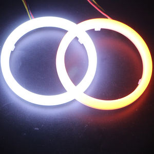 Lampu Halo Mobil Angel Eyes 60mm 70mm 80mm 90mm 95mm 100mm 110mm 120mm Lampu Kapas Auto Halo Ring 12V Lampu Depan 4014 SMD Putih+Kuning - Product Image 6