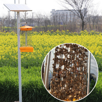 Lampe insecticide solaire tueur Vibration Lumières insecticides Terres agricoles Riz Jardin Attraper les insectes Moustiques